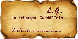 Lozinberger Gardénia névjegykártya